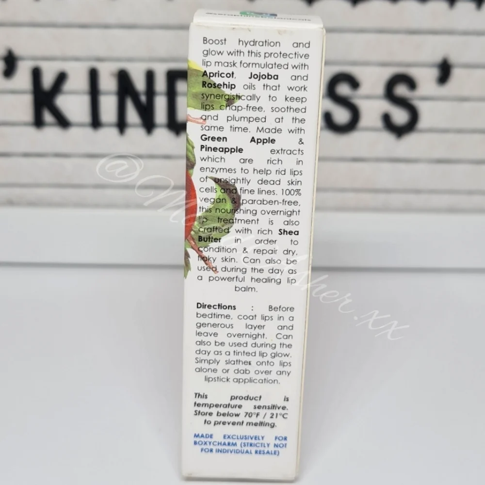Seraphine Botanicals: Apple + Baume Glow Lip Mask -BNIB!